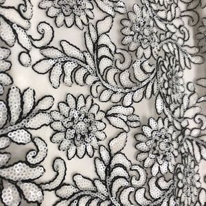 Spaghetti strap black and white top